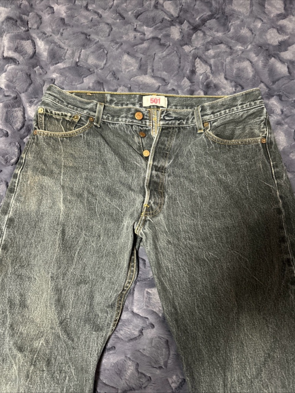 Levi's 501 Men's Straight Jeans in Washed Gray